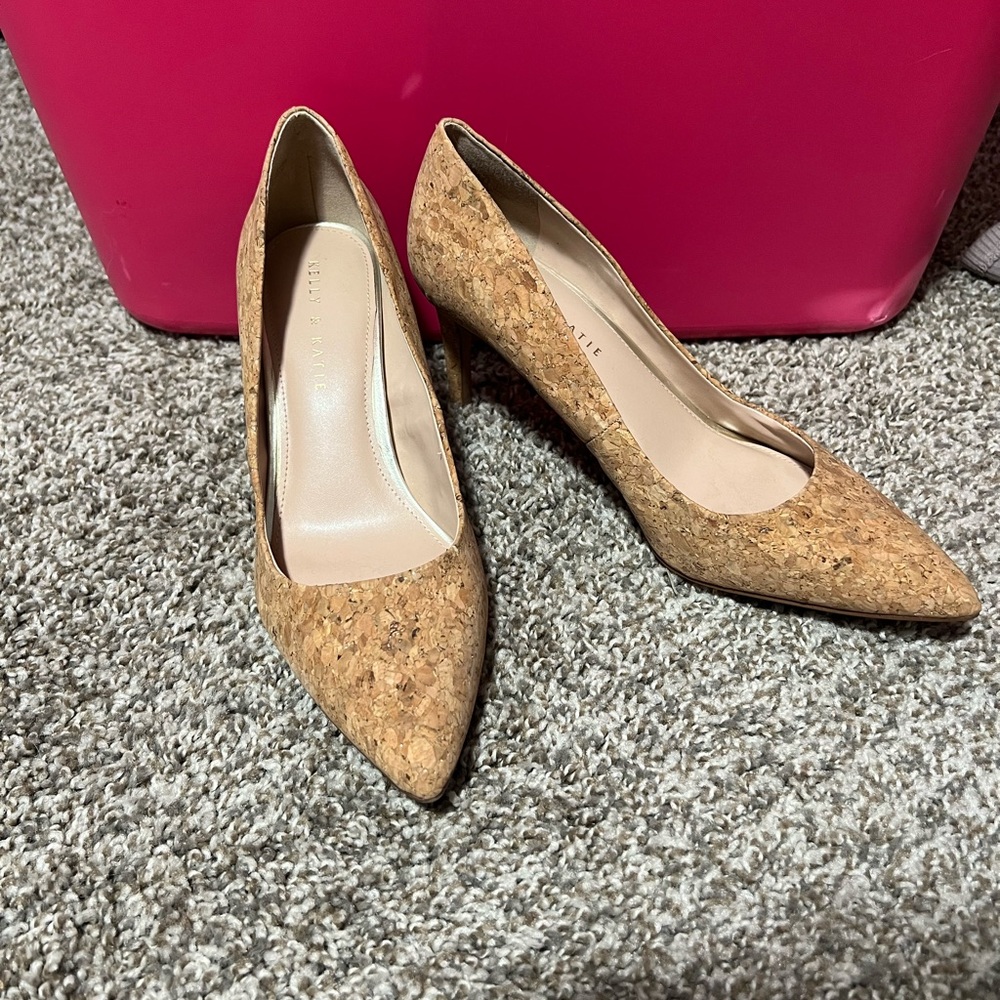 Kelly&Katie Cork Pointed Toe Heels
